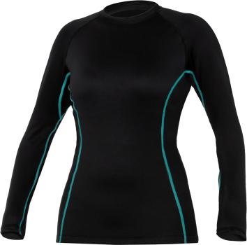 Bare Ultrawarmth Base Layer Top Black/Aqua Women