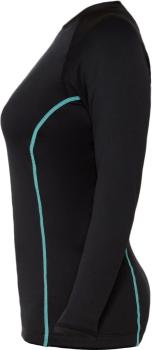 Bare Ultrawarmth Base Layer Top Black/Aqua Women