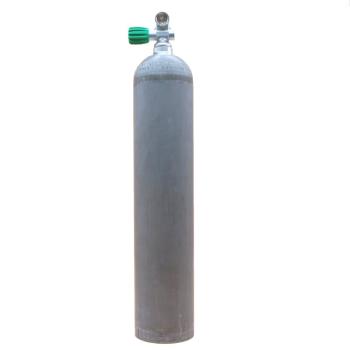 MES 5,7 L Aluflasche natur 207 bar mit Nitrox Ventil links