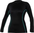 Bare Ultrawarmth Base Layer Top Black/Aqua Women